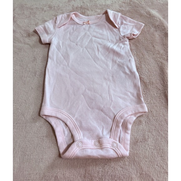 Carter's Pink Short Sleeve Bodysuit for Girls 3 Months - Picture 2 of 4